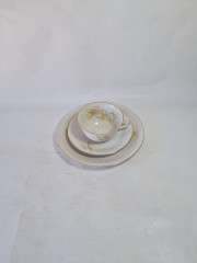 Чайное трио винтажное Creidlitz Bavaria с пастельным цветочным декором, фарфор, Германия, 1960-70гг.