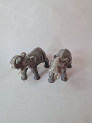 Sitzendorfer Две Фарфоровые статуэтки &quot;Слон&quot;, серая, 2 штуки 18см х 23см, Германия, 1970-80гг.