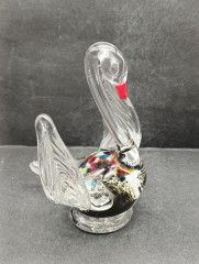 Статуэтка винтажная Murano Glas &quot;Белый лебедь&quot;, выдувное стекло, 13.5 см, Италия, 1960-70гг.