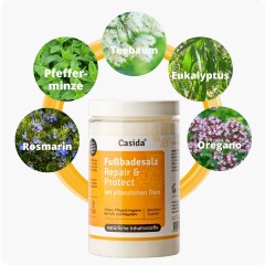 Casida FUSSBADESALZ Repair &amp; Protect  СОЛЬ ДЛЯ ВАНН ДЛЯ НОГ Восстанавливающая и защищающая