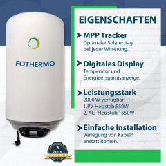 Campergold Campergold Wasserkocher Fothermo 80 L Photovoltaik Hybrid Wasser Boiler – Warmwasserspeicher  Чайник Campergold Fothermo 80 л фотоэлектрический гибридный водогрейный котел бак для горячей воды