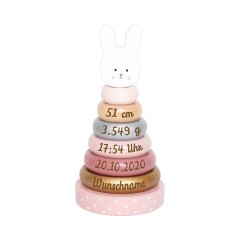 elefantasie Stapelturm Holz personalisiert mit Namen Деревянная башня для штабелирования