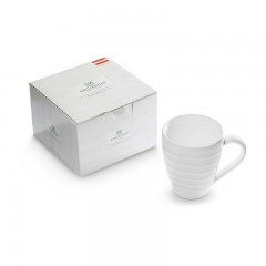 Gmundner Keramik Gmundner Keramik Weissgeflammt Fruhstucksbecher Max im Geschenkkarton 0,3 L / h: 10,5 cm Кружка для завтрака Gmundner Ceramics Weissgeflammt Max в подарочной упаковке 0,3 л / высота: 10,5 см