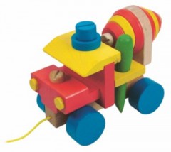 Woodyland Holzspielzeug Motorik- Betonmischer Деревянная игрушка моторика бетономешалка