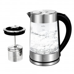 Impolio Impolio Wasser-/Teekocher Glas Wasserkocher mitTemp.-Einstellung, Teesieb  TUV Sud GS-Zert., 2200 W  Стеклянный чайник для воды/чая Impolio с регулировкой температуры, ситечко для чая, сертификат TUV Sud GS, 2200 Вт