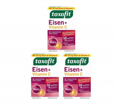 taxofit Eisen + Vitamin C Kapseln 3stk, taxofit Железо+Витамин C Капсулы 40 шт x 3 упаковки
