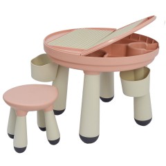 LittleTom Spieltisch rund inkl 1 Stuhl Rosa Игровой стол круглый включая 1 стул розовый