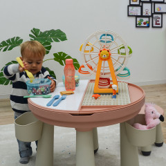 LittleTom Spieltisch rund inkl 1 Stuhl Rosa Игровой стол круглый включая 1 стул розовый