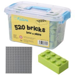 Katara Bausteine Box-Set mit 520 Steinen + Platte + Box Набор строительных блоков из 520 кирпичей + пластина + коробка