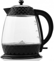 eta eta Wasserkocher Crystal ETA315490000, 1,7 l, 2200 W, in einem edlen Schwarz, aus Glas und mit Beleuchtung  чайник ETA Crystal ETA315490000, 1,7 л, 2200 Вт, элегантного черного цвета, из стекла и с подсветкой.