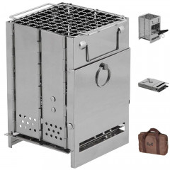 FoxOutdoor FoxOutdoor Feuerstelle 33691A Raketenofen mini silber  FoxOutdoor костровая яма 33691A ракетная печь мини серебристая