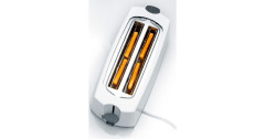 Severin Severin Automatik-Langschlitztoaster AT 2234 weiss/grau, 1.400 Watt, fur 4 Scheiben Toast  weiss/grau Автоматический тостер Severin с длинными слотами AT 2234 белый/серый, 1400 Вт, на 4 ломтика тостов