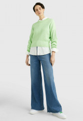 Tommy Hilfiger CROPPED Jumper spring lime УКОРОЧЕННЫЕ джемперы весенняя известь