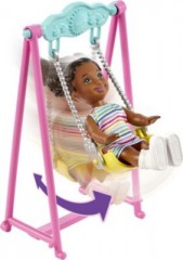 Mattel Barbie Skipper Babysitters Inc. Hupfburg-Spielset mit Puppen und Zubehor Надувной замок Barbie Skipper Babysitters Inc. с куклами и аксессуарами