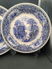 Тарелки винтажные Myott, Ironstone Staffordshire / Коллекция &quot;Cambridge Old England&quot;, фарфор, 2 шт., 28 см, Великобритания, 1960-70гг.