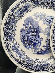 Тарелки винтажные Myott, Ironstone Staffordshire / Коллекция &quot;Cambridge Old England&quot;, фарфор, 2 шт., 28 см, Великобритания, 1960-70гг.