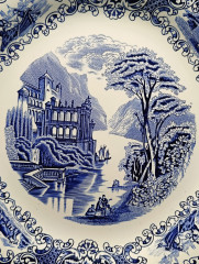 Тарелки винтажные Myott, Ironstone Staffordshire / Коллекция &quot;Cambridge Old England&quot;, фарфор, 2 шт., 28 см, Великобритания, 1960-70гг.