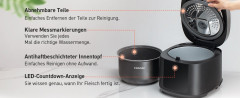 Cosori Cosori Multikocher CRC-R501-KEU + Zubehor, 970,00 W, 5,00 l Schussel,Reis und Getreide, kochen, dampfen, backen, Suppen, warmhalten, Timer  Мультиварка Cosori CRC-R501-KEU + аксессуары, 970,00 Вт, чаша 5,00 л, рис и крупы, приготовление, приготовле