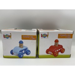 Lelin Holzspielzeug 2 Fahrzeuge mit Soundeffekt Деревянная игрушка 2 машины со звуковым эффектом