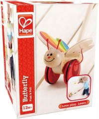 HAPE Schiebespielzeug Schmetterling aus Holz Деревянная игрушка толкатель бабочки