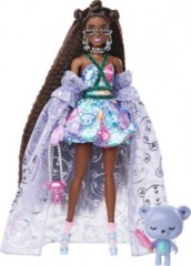Mattel Barbie Extra Fancy Puppe im lila Kleid mit Teddymuster Кукла Barbie Extra Fancy в фиолетовом платье с плюшевым принтом