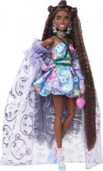 Mattel Barbie Extra Fancy Puppe im lila Kleid mit Teddymuster Кукла Barbie Extra Fancy в фиолетовом платье с плюшевым принтом