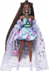 Mattel Barbie Extra Fancy Puppe im lila Kleid mit Teddymuster Кукла Barbie Extra Fancy в фиолетовом платье с плюшевым принтом