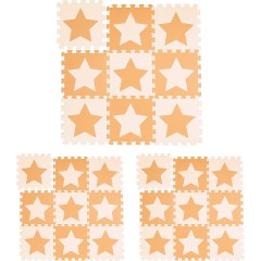 relaxdays 27 x Puzzlematte Sterne orange-beige 27 ковриков-пазлов звезды оранжево-бежевые