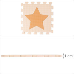 relaxdays 27 x Puzzlematte Sterne orange-beige 27 ковриков-пазлов звезды оранжево-бежевые