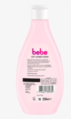 bebe Cremedusche Soft Shower Cream, 250 ml, Увлажняющий крем-гель для душа с смягчающей формулой, 250 мл