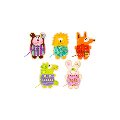 Tooky Toy Spielzeug Nahspiel Holz-Tiere TL417 Motorikspielzeug Игрушка крупного плана Деревянные животные TL417 Игрушка на моторику