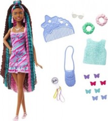Mattel Barbie Totally Hair Puppe (schwarze Haare) im Schmetterlings-Print Kleid Кукла Barbie Totally Hair (черные волосы) в платье с принтом бабочки
