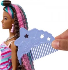 Mattel Barbie Totally Hair Puppe (schwarze Haare) im Schmetterlings-Print Kleid Кукла Barbie Totally Hair (черные волосы) в платье с принтом бабочки