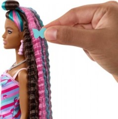 Mattel Barbie Totally Hair Puppe (schwarze Haare) im Schmetterlings-Print Kleid Кукла Barbie Totally Hair (черные волосы) в платье с принтом бабочки
