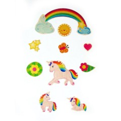 HESS Holzdekoration Mobile Einhorn Мобильный единорог из дерева