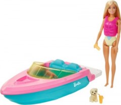 Mattel Barbie Boot-Spielset mit Puppe inkl. Haustier Hundchen und Zubehor Лодка Барби с куклой, включая щенка и аксессуары