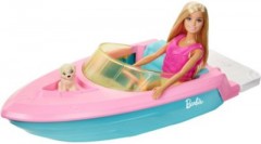Mattel Barbie Boot-Spielset mit Puppe inkl. Haustier Hundchen und Zubehor Лодка Барби с куклой, включая щенка и аксессуары