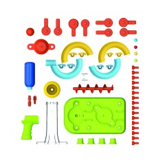 Edu-Toys Kugelbahn Bausatz mit elektrischer Hebeschraube Комплект шариковых направляющих с электрическим домкратом