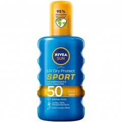 Nivea UV Dry Protect Sport Transparentes Spray LSF 50  UV Dry Protect Sport Прозрачный спрей SPF 50