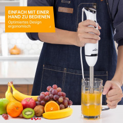 HOMELUX HOMELUX Stabmixer Household Purierstab mit Edelstahl Basis Stabmixer zum Reinigen, 200,00 W, abnehmbar Handmixer Klein und praktisch Blender  Ручной блендер HOMELUX, бытовой очищающий стержень с основанием из нержавеющей стали, ручной блендер для 