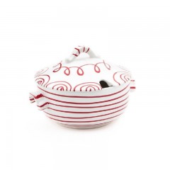Gmundner Keramik Gmundner Keramik Rotgeflammt Suppentopf glatt 2 L / h: 18 cm Gmundner керамическая кастрюля для супа с красным пламенем, гладкая, 2 л / высота: 18 см