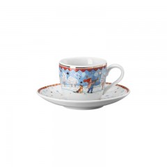 Hutschenreuther Hutschenreuther Jahresartikel Weihnachten 2022 Espressotasse 0,08 L mit Untertasse 12 cm 'Weihnachtsabend' 2-tlg. Ежегодная статья Hutschenreuther Рождество 2022 чашка для эспрессо 0,08 л с блюдцем 12 см &quot;Сочельник&quot; 2 части.