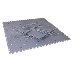 KNORR Toys Spielmatte\/Puzzlematte grau Punkte ca. 178 x 120 cm Коврик для игр/коврик для пазлов серые точки примерно 178 x 120 см