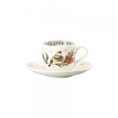 Hutschenreuther Hutschenreuther Sammelserie Weihnachtslied 2022 Set 2-tlg. Espressotasse 0,08 L mit Untertasse 12 cm 'Leise rieselt der Schnee' Hutschenreuther Collection Series Christmas Carol 2022 Set 2 pcs. Чашка для эспрессо 0,08 л с блюдцем 12 см &quot;Ти