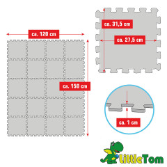 LittleTom Puzzlematte Uni Hellgrun Braun 20 Teile Коврик-пазл Uni светло-зеленый коричневый 20 деталей