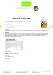 Krauterhaus Sanct Bernhardt Soup snack &quot;Taste of India&quot;, 20 г