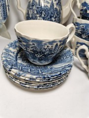 Myott Meakin England Royal Mail, Майотт Меакин Англия Чайный/кофейный сервиз, серия Королевская Почта, ручная роспись, 21 предмет, 1976-1989гг