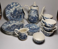 Myott Meakin England Royal Mail, Майотт Меакин Англия Чайный/кофейный сервиз, серия Королевская Почта, ручная роспись, 21 предмет, 1976-1989гг