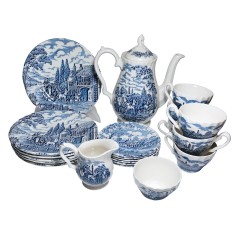 Myott Meakin England Royal Mail, Майотт Меакин Англия Чайный/кофейный сервиз, серия Королевская Почта, ручная роспись, 21 предмет, 1976-1989гг