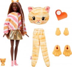 Mattel Barbie Cutie Reveal Puppe mit Katzchen-Pluschkostum und 10 Uberraschungen Кукла Barbie Cutie Reveal в плюшевом костюме котенка и 10 сюрпризов